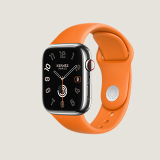 Orange apple watch sport on sale band